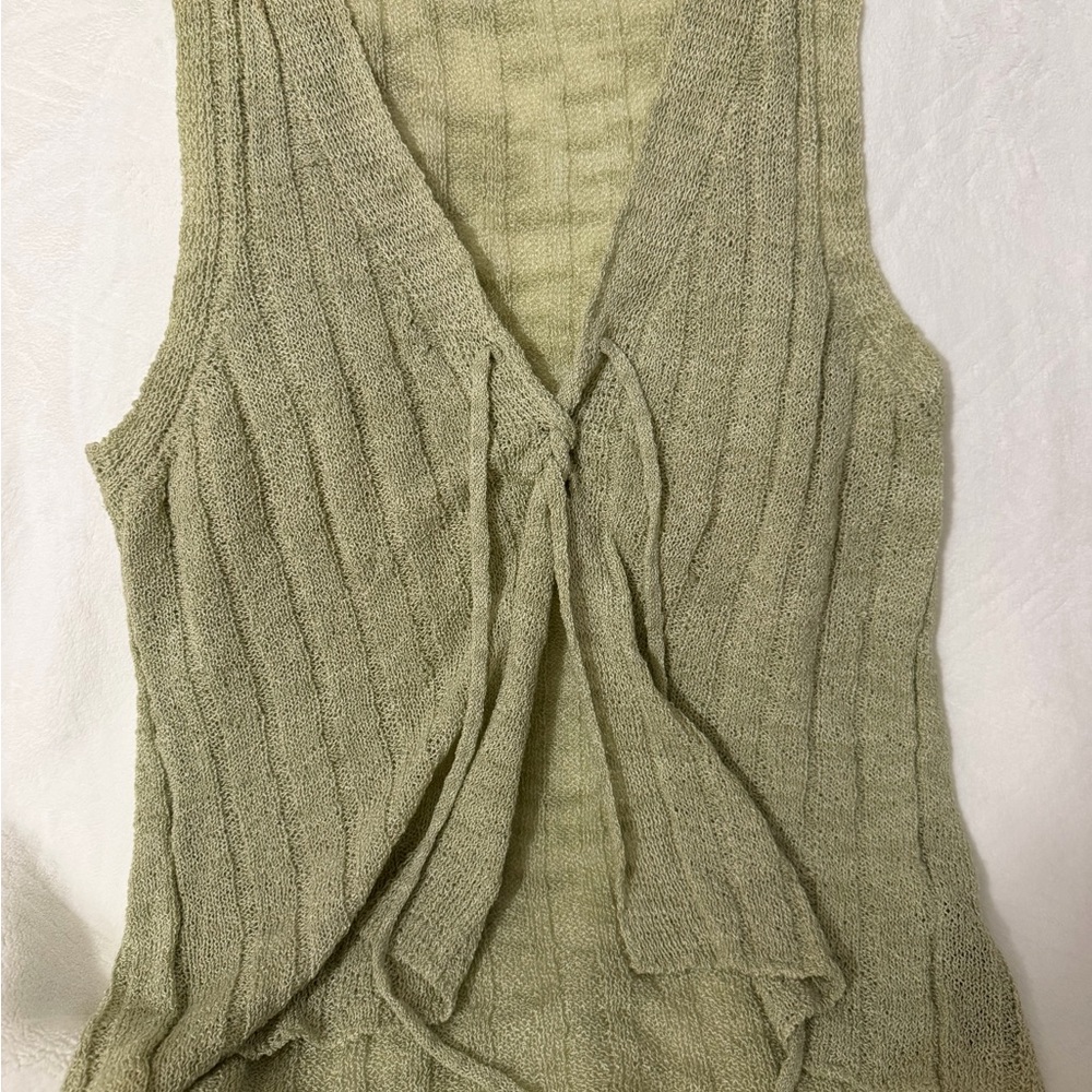 ASOS Textured Sleeveless Top in Sage